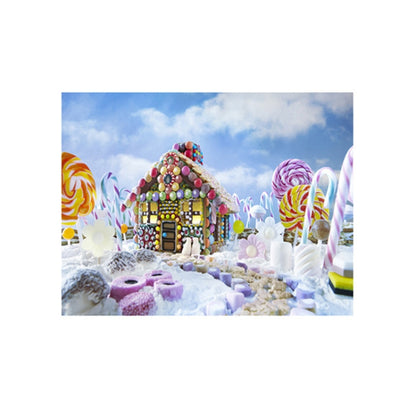 2.1m x 1.5m Candy House Lollipop 3D Children's Birthday Party Photography Background Cloth - Camera Accessories by buy2fix | Online Shopping UK | buy2fix