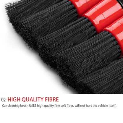 5 in 1 Car Detailing Brush Cleaning Natural Boar Hair Brushes Auto Detail Tools Products Wheels Dashboard,Random Color Delivery - In Car by buy2fix | Online Shopping UK | buy2fix