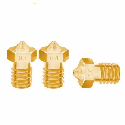 8 PCS Bugatti 3D Printer Accessories E3D-V5 V6 Nozzle M6 Thread Consumables Hot Nozzle, Size:1.75/0.2mm - Consumer Electronics by buy2fix | Online Shopping UK | buy2fix