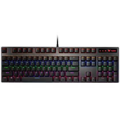 Rapoo V500 PRO Mixed Light 104 Keys Desktop Laptop Computer Game Esports Office Home Typing Wired Mechanical Keyboard(Black Shaft) - Wired Keyboard by Rapoo | Online Shopping UK | buy2fix