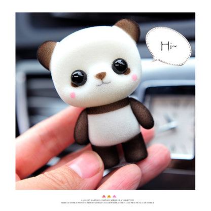 Little Cute PVC Flocking Animal Panda Dolls Birthday Gift Kids Toy, Size: 4.5*3.5*6cm(Black White) - Soft Toys by buy2fix | Online Shopping UK | buy2fix