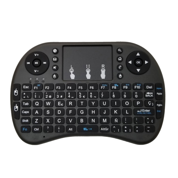 Support Language: Spanish i8 Air Mouse Wireless Keyboard with Touchpad for Android TV Box & Smart TV & PC Tablet & Xbox360 & PS3 & HTPC/IPTV - MINI PC Accessories & Gadgets by buy2fix | Online Shopping UK | buy2fix