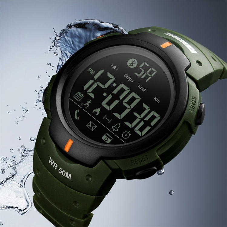 SKMEI 1301 Multifunction 50m Waterproof Sports Bluetooth Smart Watch, Compatible with Android & iOS System(Army Green) - Sport Watches by SKMEI | Online Shopping UK | buy2fix