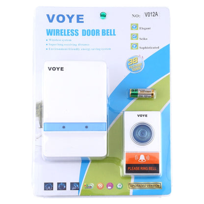 VOYE V012A Home Music Remote Control Wireless Doorbell with 38 Polyphony Sounds (White) - Wireless Doorbell by VOYE | Online Shopping UK | buy2fix