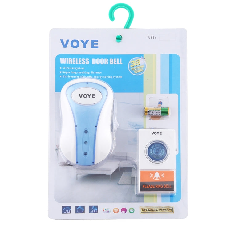 VOYE V008A Home Music Remote Control Wireless Doorbell with 38 Polyphony Sounds, US Plug(White) - Security by VOYE | Online Shopping UK | buy2fix