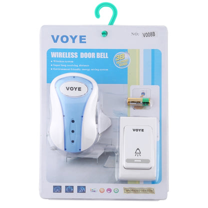 VOYE V008B Home Music Remote Control Wireless Doorbell with 38 Polyphony Sounds, US Plug (White) - Security by VOYE | Online Shopping UK | buy2fix