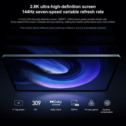 Xiaomi Pad 6 Pro, 11.0 inch, 8GB+256GB, MIUI 14 Qualcomm Snapdragon 8+ 4nm Octa Core up to 3.2GHz, 20MP HD Front Camera, 8600mAh Battery (Gold) - Other by Xiaomi | Online Shopping UK | buy2fix