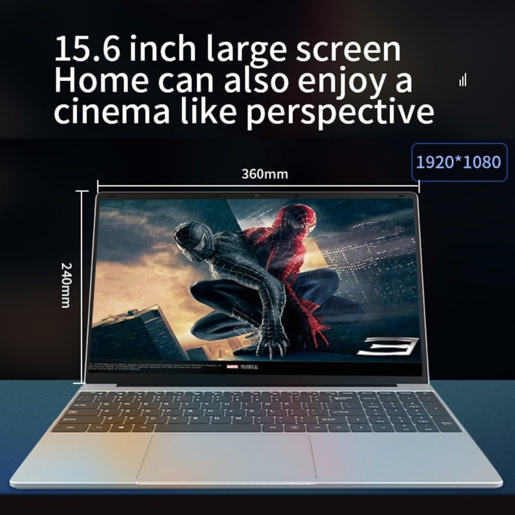 CENAVA F152 Notebook, 15.6 inch, 12GB+512GB, Fingerprint Unlock, Windows 10 Intel Celeron N5095 Quad Core 2.0GHz-2.9GHz, Support TF Card & Bluetooth & WiFi & HDMI, US Plug(Silver) - CENAVA by CENAVA | Online Shopping UK | buy2fix