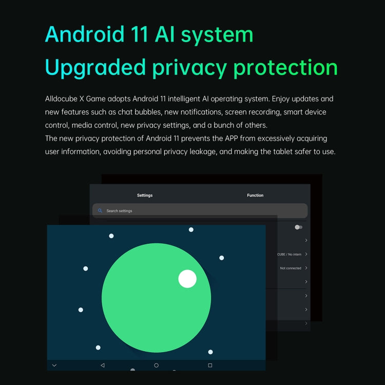 ALLDOCUBE X GAME 4G Tablet, 10.5 inch, 8GB+128GB, Android 11 MediaTek P90 Octa Core, No Keyboard, Support TF Card & Dual Band WiFi & Bluetooth, EU Plug (Black+Gray) - ALLDOCUBE by ALLDOCUBE | Online Shopping UK | buy2fix