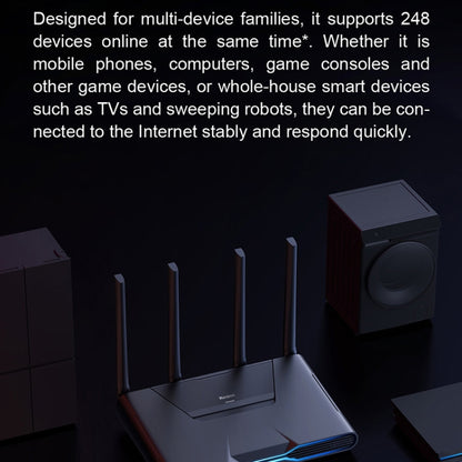 Original Xiaomi Redmi AX5400 WiFi 6 Gaming Router 160MHz 4K QAM, US Plug(Black) -  by Xiaomi | Online Shopping UK | buy2fix