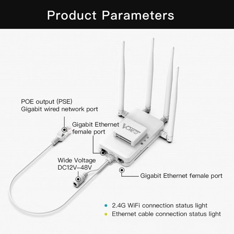 VONETS VAR600-H 600Mbps Wireless Bridge WiFi Repeater, With DC Adapter Set - Wireless Routers by VONETS | Online Shopping UK | buy2fix