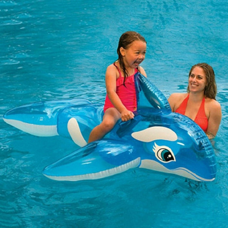 Summer Water Fun Inflatable Blue Whale Shaped Pool Ride-on Swimming Ring Floats, Size: 151*117cm - Swimming Rings by buy2fix | Online Shopping UK | buy2fix