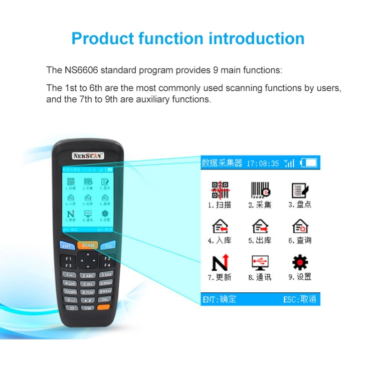 NEWSCAN NS6606T Two-dimensional Image Wireless Barcode Scanner Collector - Consumer Electronics by NEWSCAN | Online Shopping UK | buy2fix