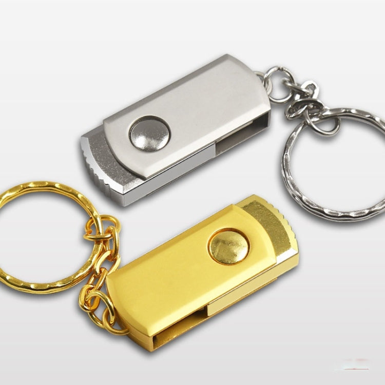 MicroDrive 16GB USB 2.0 Creative Personality Metal U Disk with Keychain (Yellow) - USB Flash Drives by MicroDrive | Online Shopping UK | buy2fix