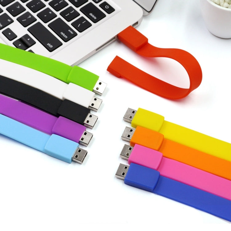 MicroDrive 16GB USB 2.0 Fashion Bracelet Wristband U Disk (Yellow) - USB Flash Drives by MicroDrive | Online Shopping UK | buy2fix