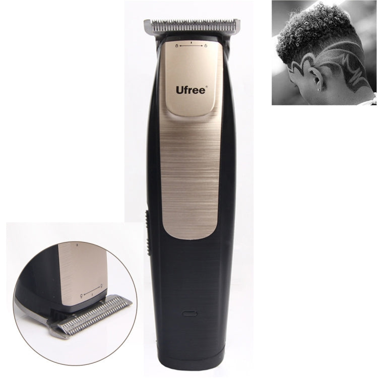 Ufree U-512 Professional Hair Salon Rechargeable Engraved Text Small Hair Clipper Hair Trimmer, EU Plug - Hair Trimmer by Ufree | Online Shopping UK | buy2fix